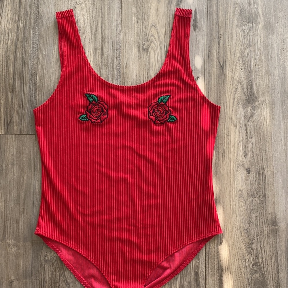 Red bodysuit
